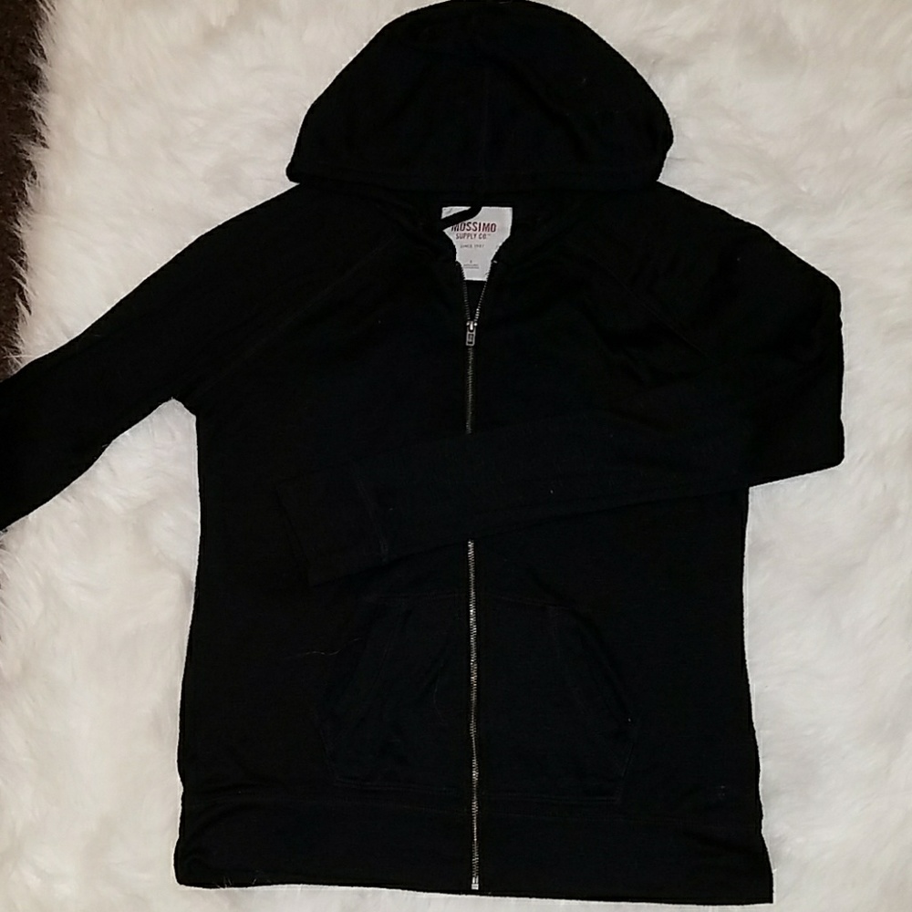 Black Mossimo lightweight zip-up hoodie